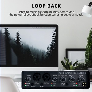 อินเทอร์เฟซเสียง USB สำหรับบันทึกเสียงการ์ดมืออาชีพพร้อม48V Phantom Power <span class=keywords><strong>Loopback</strong></span> USB ปลั๊กการ์ดเสียงภายนอก - Product Image 6