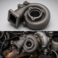 Boîtier de turbine de turbocompresseur sur mesure, fonderie de pièces en fonte d'acier/acier, usinage CNC, tolérance de 0,05 mm