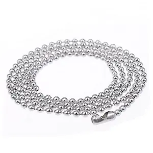 Venta al por mayor Hombres mujeres Collar Pulsera Llavero Perro colgante Accesorios de Joyería Acero Inoxidable 3,0mm Bola Cadena de Cuentas