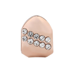 BES unique Zircon dents haut Grillz glacé <span class=keywords><strong>strass</strong></span> plaqué or dents dentaires Grillz pour hommes corps Hip Hop bijoux en gros - Product Image 2