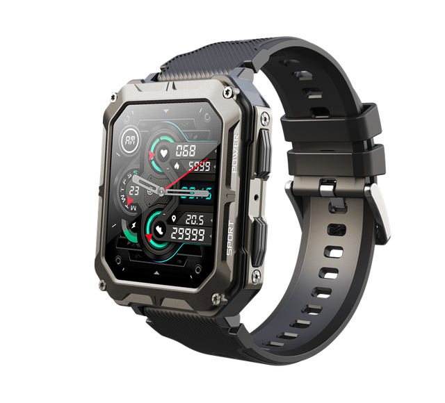 OEM C20 Pro Men's Smart Watch with BT Call IP68 Waterproof Large Memory 380mAh Battery for Outdoor Sports Smartwatch