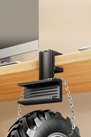 Support de prise de courant multifonction en plastique CHICON, protection contre les surtensions, fixation par pince de bureau, gain de place, organisateur pour bureau et salon