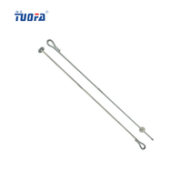 Tige filetée interne à forte force de traction / Tige de placard escamotable / Pince de fixation pour tige télescopique / Ensemble de fixation pour tige de traction 2,5 m