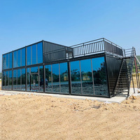 Maison conteneur modulaire à 2 étages détachable avec 3 chambres, design modulaire, maison préfabriquée portable pour villa de luxe, bureau à domicile
