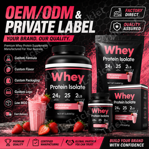Proteine Isolate del Siero di Latte al Gusto Fragola 24g Proteine Post Allenamento Nutrizione Sportiva OEM Private Label Produttore all'Ingrosso - Product Image 6