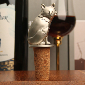 Custom Wine Cork Bottle Cap Stopper Mini Wooden Glod Pink Vinc <strong>Cat</strong> Wine Cork Mix With <strong>Figurine</strong> - Product Image 5