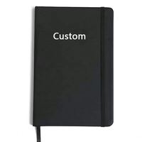 Carnet de notes A5 personnalisé en cuir PU avec sangle élastique, journal imprimé avec logo de marque, bloc-notes en cuir PU pour la vente en gros