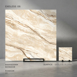 Kiara Brown Interior Porcelain Floor <b>Tiles</b> 600x600mm Digital Marble Effect Ceramic Flooring - Product Image 3