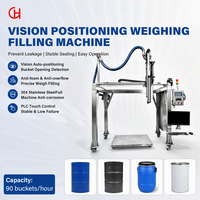 Machine de remplissage de fûts à grande capacité à 1 tête avec positionnement visuel et pesage, personnalisable en usine, pour divers matériaux liquides