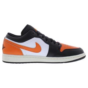 Chaussures Nike Air Jordan 1 Low en cuir pour hommes, style basket-ball, noir Starfish White Sail - Product Image 2
