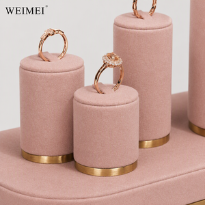 WEIMEI - Expositor de Joyería de Terciopelo Rosa Empolvado Personalizado, Maniquí para Exhibición de Collares, Pendientes, Anillos, Pulseras y Conjuntos de Joyería - Product Image 4