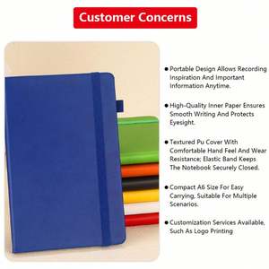 Wholesale Personalised logo A4 A5 A6 <b>Note</b> <b>Book</b> Custom Print PU Leather Hardcover Journal Diary Notebook - Product Image 6