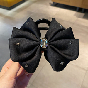 Pince à cheveux créative et populaire, design nœud noir, simple, luxe léger, tendance pour femme, vente en gros d'accessoires pour cheveux - Product Image 3