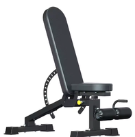 Équipement de musculation multifonction pour la maison, banc de musculation pliable en métal avec supports pour haltères, banc de musculation réglable