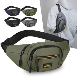 Multi Layer Outdoor Sports Waist Bag For Men Oxford Cloth Portable Chest Protector Gray Black Green Blue Summer 2026 - Product Image 1