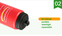 Vente chaude 1 litre Logo personnalisé VTT Bouteilles d'eau en plastique sans BPA pour le cyclisme et le sport