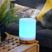 Diffuseur d'huiles essentielles pour la maison, mini diffuseur d'arômes, humidificateur d'air USB en plastique 300ml, LED colorées, garantie 1 an