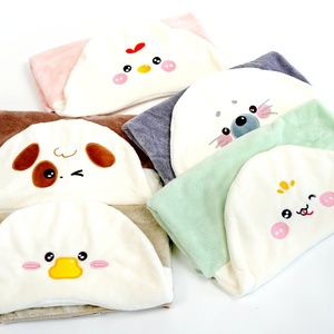 ผ้าเช็ดตัวเด็กแบบนุ่ม ลายสัตว์น่ารัก ปักลายการ์ตูน ซึมซับน้ำได้ดี สำหรับเด็ก ใช้ในห้องน้ำหรือที่บ้าน - Product Image 1