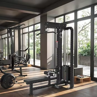 Appareil de musculation spécial pour salle de sport, fonction traction haut et bas, modèle ciseaux, pour entraînement de force et de rame