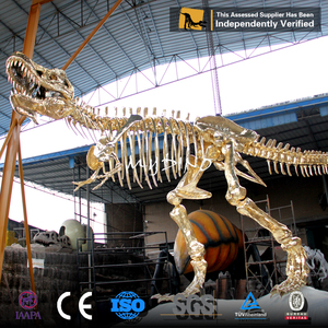 Mon Dino Géant Taille Plaqué Or Dinosaure Crâne Fossile Tyrannosaure Pour Center Commercial Intérieur Décoration - Product Image 5