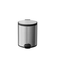 Poubelle de cuisine 3L en acier inoxydable avec couvercle incrusté, pédale, fermeture douce et seau intérieur
