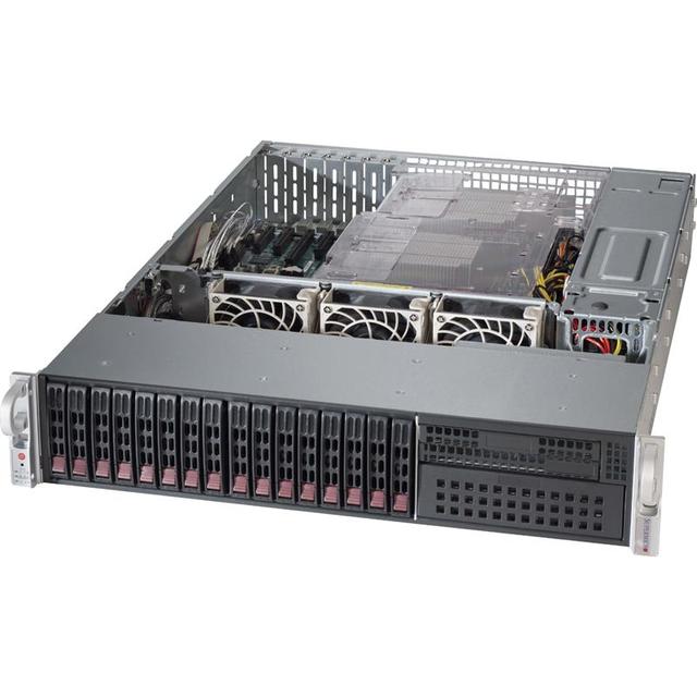 Supermicro CSE-213BAC8-R1K23LPB 2U Server Chassis 16 Bay SAS3 SATA NVMe Hybrid Backplane 1200W Titanium Power Supply Redundant