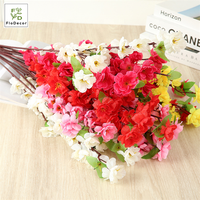 Vente en gros pas cher prix fleurs artificielles en soie fleur de cerisier branche fleurs rose clair pour mariage décoration de la maison
