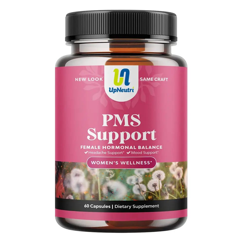 Gélules PMS végétaliennes vitamine B6, supplément d'équilibre avec soulagement de l'hormone PMDD