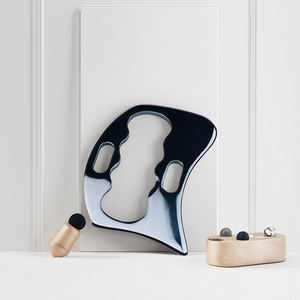 304 paslanmaz çelik büyük s-şekilli kas kazıyıcı vücut Gua Sha aracı yüz kazıma masaj kurulu için yüksek kalite Metal <span class=keywords><strong>Guasha</strong></span> - Product Image 4