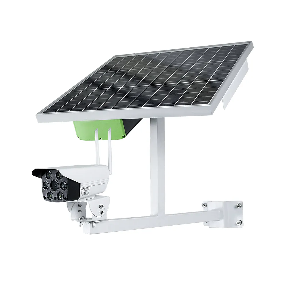 Caméra de vidéosurveillance à panneau d'alimentation solaire, 1080P, wi-fi, 4G, compatible avec téléphone