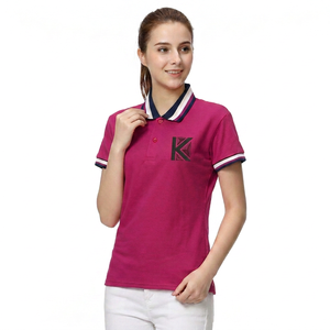 KIPSW09 personalizado para mujer patrón sólido para Polo transpirable Casual Golf tenis ropa deportiva con bordado decoración sólido T - Product Image 2
