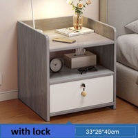 Table de chevet JIUYI grande et moderne, meuble de rangement domestique simple avec serrure, mini armoire de rangement