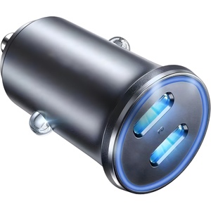 Mini Aluminum Alloy Car Charger Dual PD 30W Fast Charging 12-24V Cigarette <b>Lighter</b> Adapter - Product Image 5