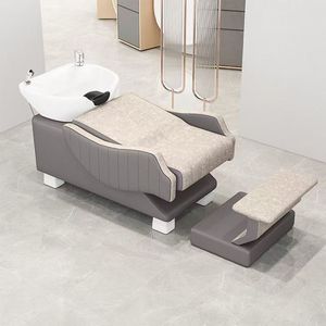 Sillón de Barbería Moderno de Cerámica Resistente con Lavabo para Uso en Salón - Product Image 5