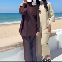 Ensemble de maillot de bain Burkini Willson pour l'été, ensemble 3 pièces, vêtements de plage, tenue modeste musulmane, haut à manches doubles pour toutes les saisons