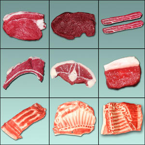 Simulation de côtelettes d'agneau crues en plastique rouleaux de <span class=keywords><strong>boeuf</strong></span> steak modèle alimentaire accessoires de viande de cowboy pour décoration d'hôtel de restaurant occidental - Product Image 5