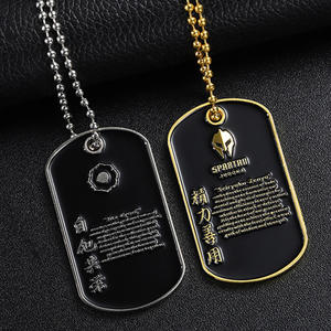 Fabricante personalizado etiqueta de perro Hip Hop diseño fresco esmalte suave Etiqueta de perro Metal Aleación de Zinc 3D 2d letra antigua plata Etiqueta de perro para hombres - Product Image 5