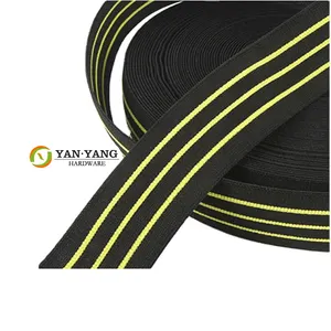 Yanyang Fabriek Groothandel 5,7Cm Mode Elastische Band Tape Sterke Zware Groene Sofa Elastische Webbing