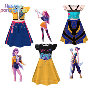 Disfraz de Halloween de cazadora de brujas con falda fluida para niñas HESPER, ropa infantil 100% poliéster con estampado digital - Product Image 2