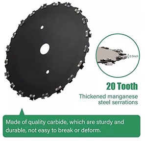 Cuchilla de <span class=keywords><strong>desbrozadora</strong></span> de acero de 20 dientes para motosierra, <span class=keywords><strong>disco</strong></span> de cuchilla de motosierra de 9 pulgadas - Product Image 6