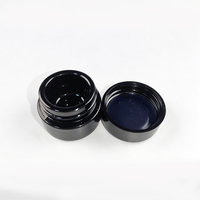 Pot en verre noir UV de 5 ml prêt à être expédié avec bouchon en bakélite, faible MOQ, vente en gros, mini pot en verre pour échantillon de crème de voyage