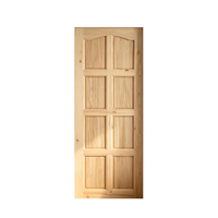 Porte de chambre en pin massif OEM, porte en bois brut non finie pour le marché mondial de la décoration intérieure