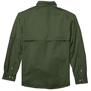 De los hombres, botón abajo de ventilación de manga corta de pesca Pesca camisa - Product Image 5