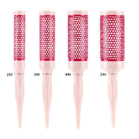 Brosse ronde professionnelle en céramique avec logo personnalisé, nouveau cœur en nylon PP, pour cheveux bouclés, pour le séchage au sèche-cheveux, vente en gros
