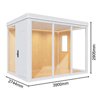 Maisonnette Modulaire Préfabriquée de Bonne Qualité, Mobile et Étanche, pour Bureau de Jardin ou Pod de Bureau en Extérieur