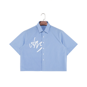 <span class=keywords><strong>Camicia</strong></span> Unisex Estiva Casual 100% Cotone Patchwork Personalizzata con Bottoni Traspirante con Stampa Serigrafica - Product Image 1