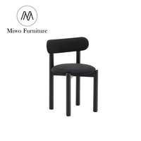 Chaise de salle à manger en bois massif de chêne, style rustique moderne, dossier nordique, tissu Teddy, pour hôtel, restaurant, salon