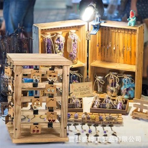 Wood Earring Storage Rack 3 Layers <b>Desktop</b> Jewelry Organizer Display Stand - Product Image 3