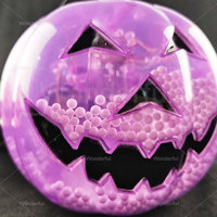 Lampu Labu LED 5,5 inci untuk Halloween, Pengiriman Cepat, Dekorasi Plastik untuk Trick-Treat, Hadiah Pesta