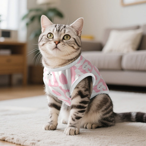 Tuta di recupero gatto vestiti gattino gatti dopo l'intervento chirurgico tuta di Spay chirurgico per gatti donna Post-chirurgia o malattie <span class=keywords><strong>della</strong></span> pelle protezione - Product Image 2
